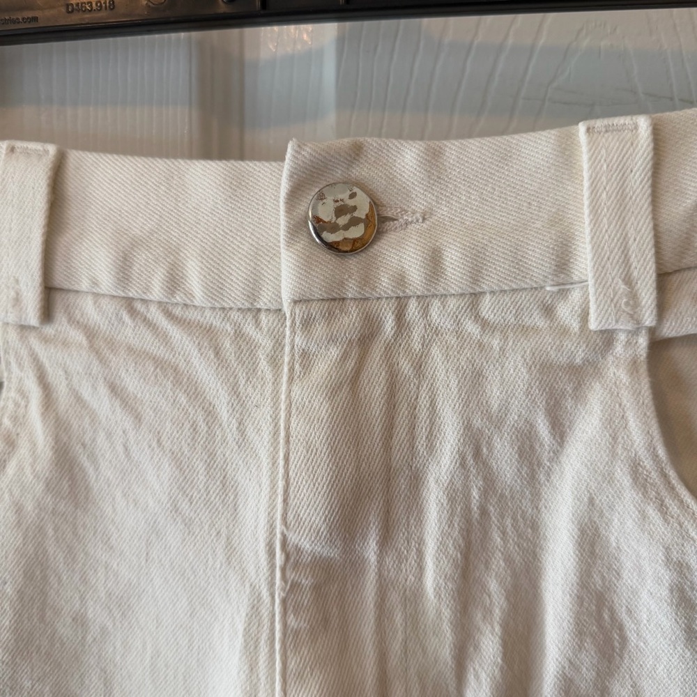 Rachel Comey Cream Wide-Leg Raw Hem Jeans Size 0 - Picture 3 of 9